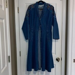 VTG Embroidered Denim Dress